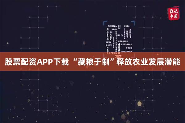 股票配资APP下载 “藏粮于制”释放农业发展潜能